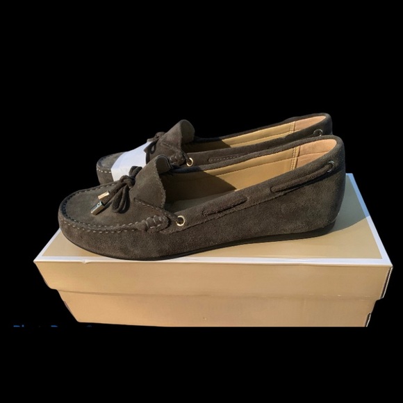 Michael Kors Grey Suede Loafers - Picture 2 of 3